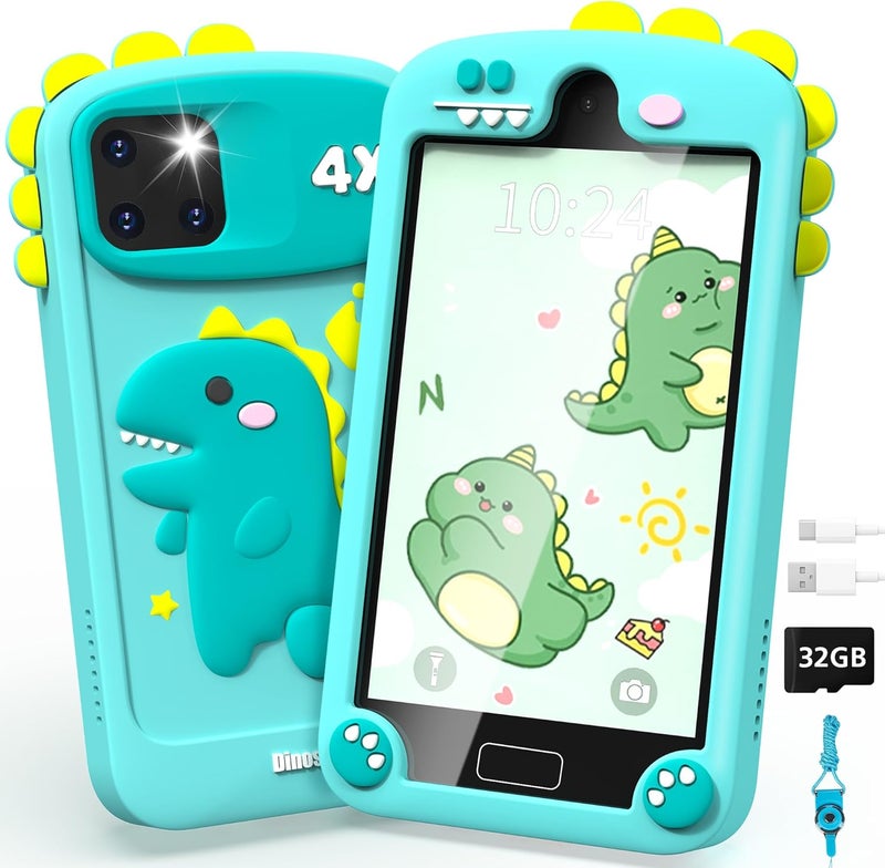 YIFOCO Smart Phone for Kids, Toddler Boy Toys Birthday Gifts for Boy 3 4 5 6 7 8 9 10 Year Old, Preschool Learning Play Toy Cell Phone Educational Games with 32 GB Card, Toddler Kids Travel Essential - Image 1